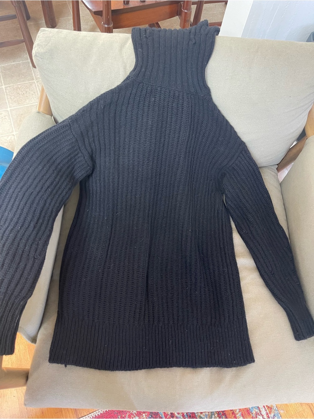 Everlane 100% Italian Soft Wool Ribbed Turtleneck Sweater